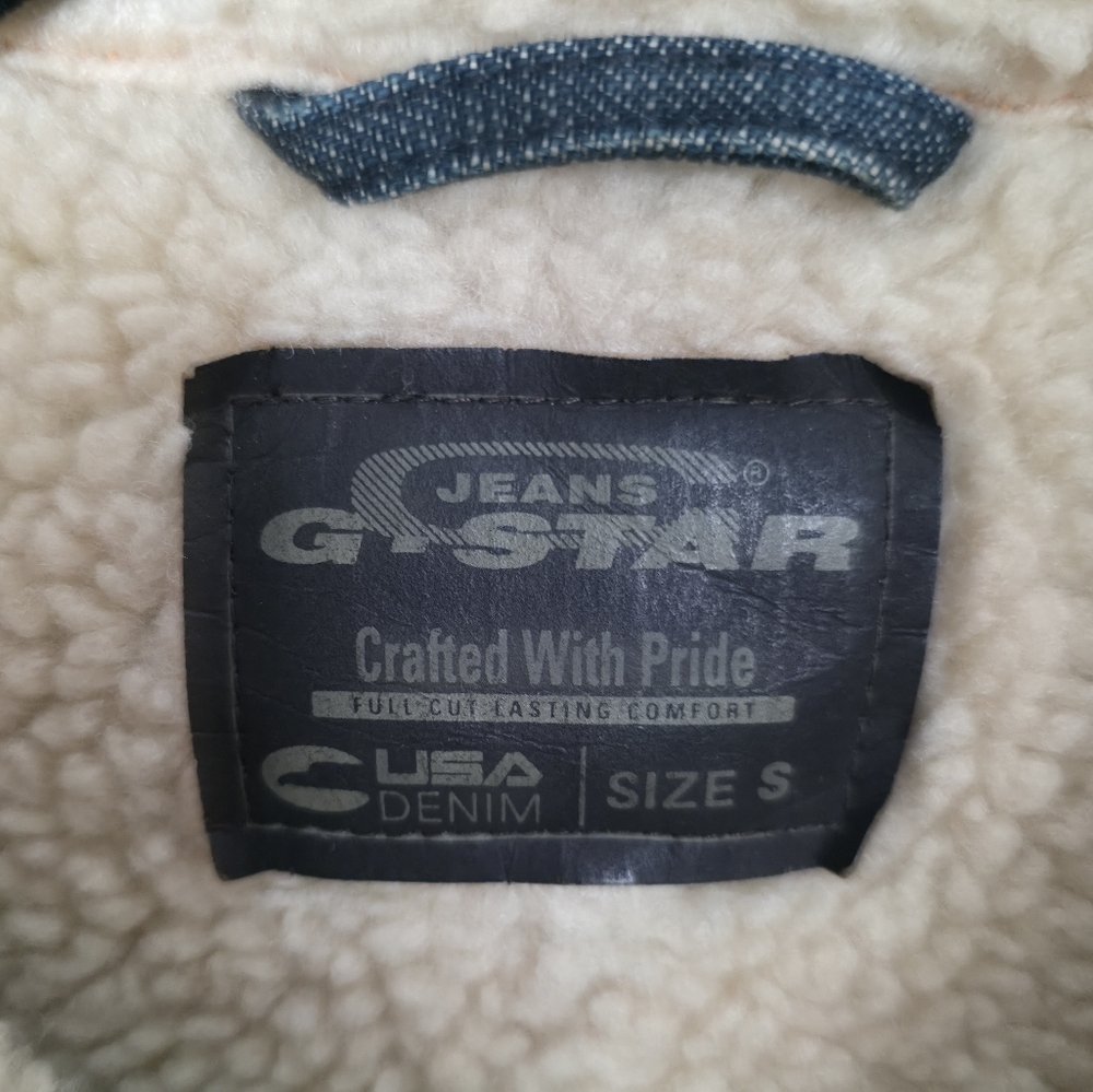 G-Star Raw Denim Sherpa Lined Jacket Women’s Size S - Picture 7 of 7